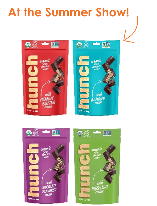 Four flavors of Hunch crispy wafer bites