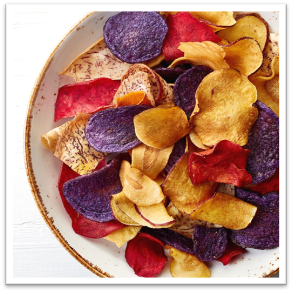 bowl of colorful chips