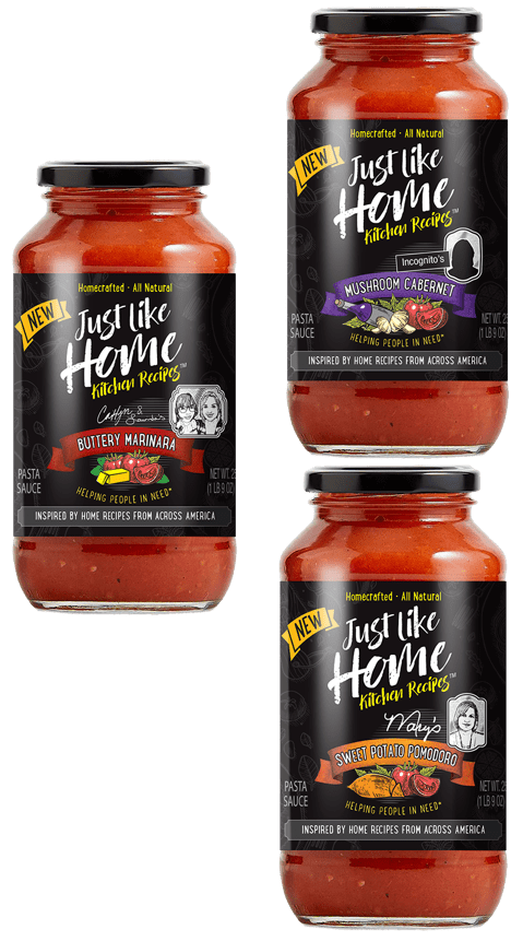 A special collection of all natural, home crafted pasta sauces inspired by real home recipes from kitchens and cultures across America to help support the homeless.
