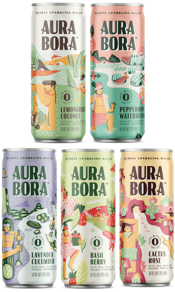 Aura Bora sparkling waters