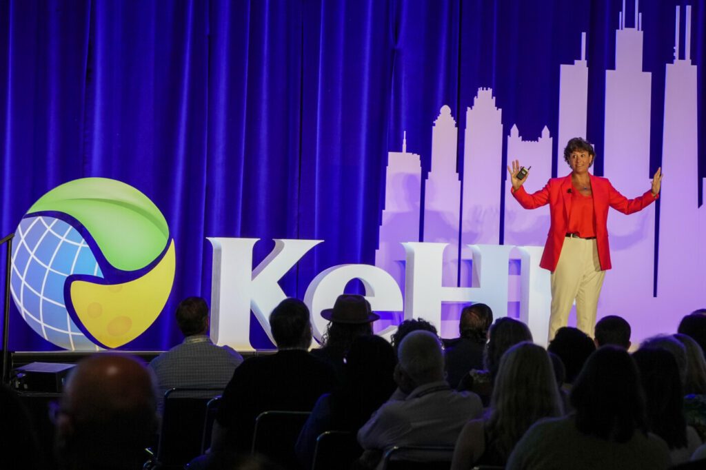 Deb Conklin presenting at President's Address